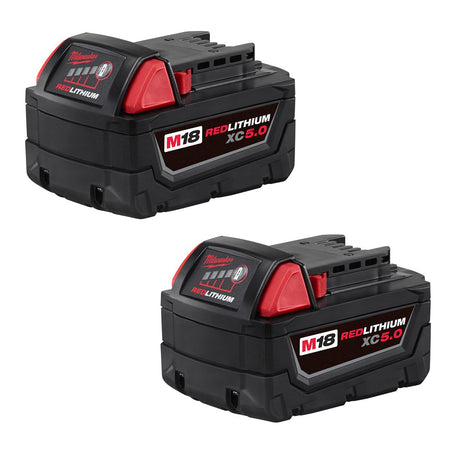 Milwaukee 48-11-1852 M18™ REDLITHIUM™ XC 5.0Ah Extended Capacity Battery Pack (2 Piece) - product view