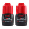 Milwaukee 48-11-2411 - M12™ REDLITHIUM™ 1.5Ah Compact Battery Pack (2 Piece)