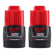 Milwaukee 48-11-2411 M12™ REDLITHIUM™ 1.5Ah Compact Battery Pack (2 Piece) - product view