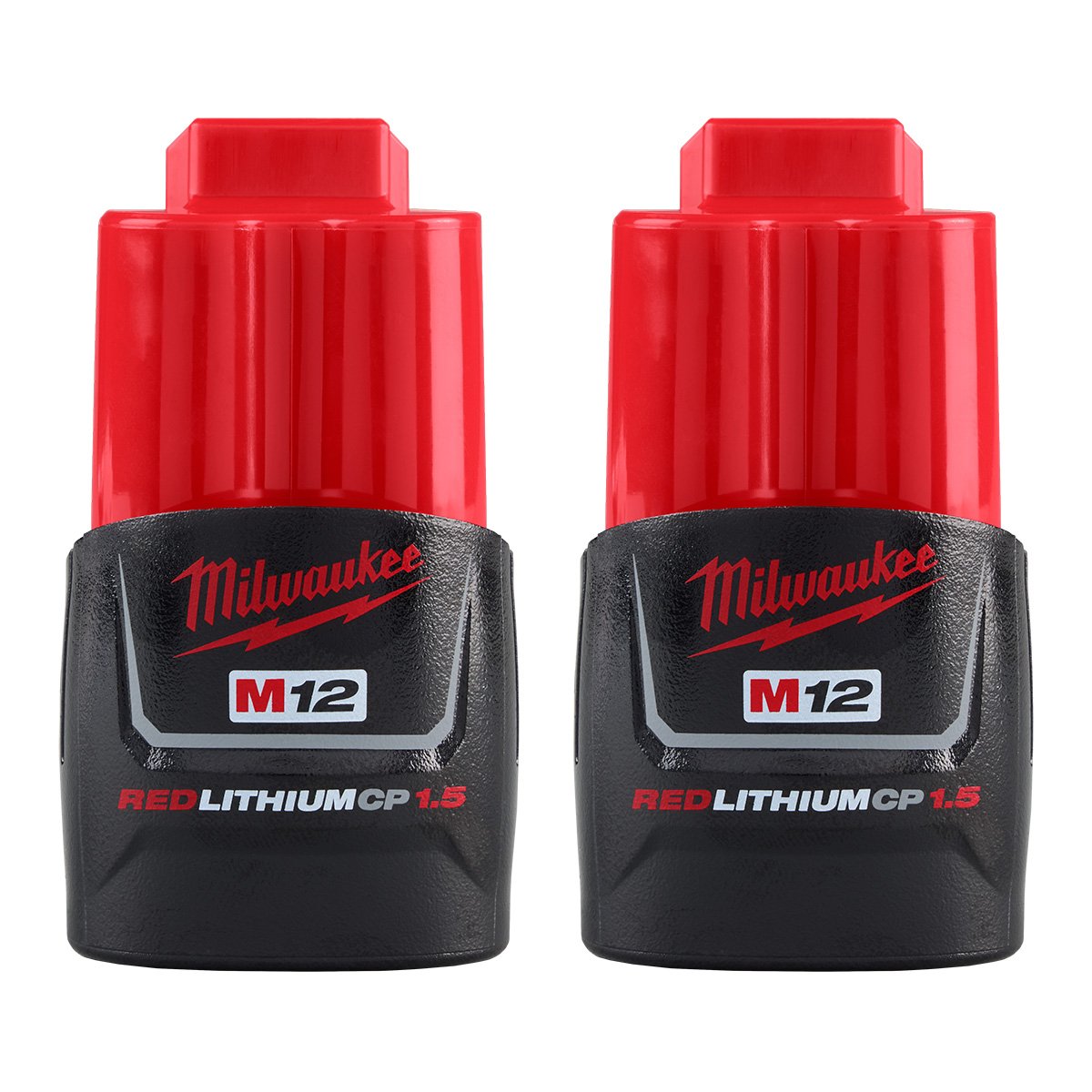 Milwaukee 48-11-2411 M12™ REDLITHIUM™ 1.5Ah Compact Battery Pack (2 Piece) - product view