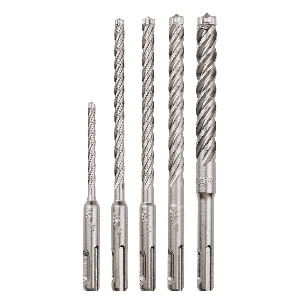 Milwaukee 48-20-7498 5-Piece MX4™ 4-Cutter SDS-Plus Rotary Hammer-Drill Bit Kit - product view