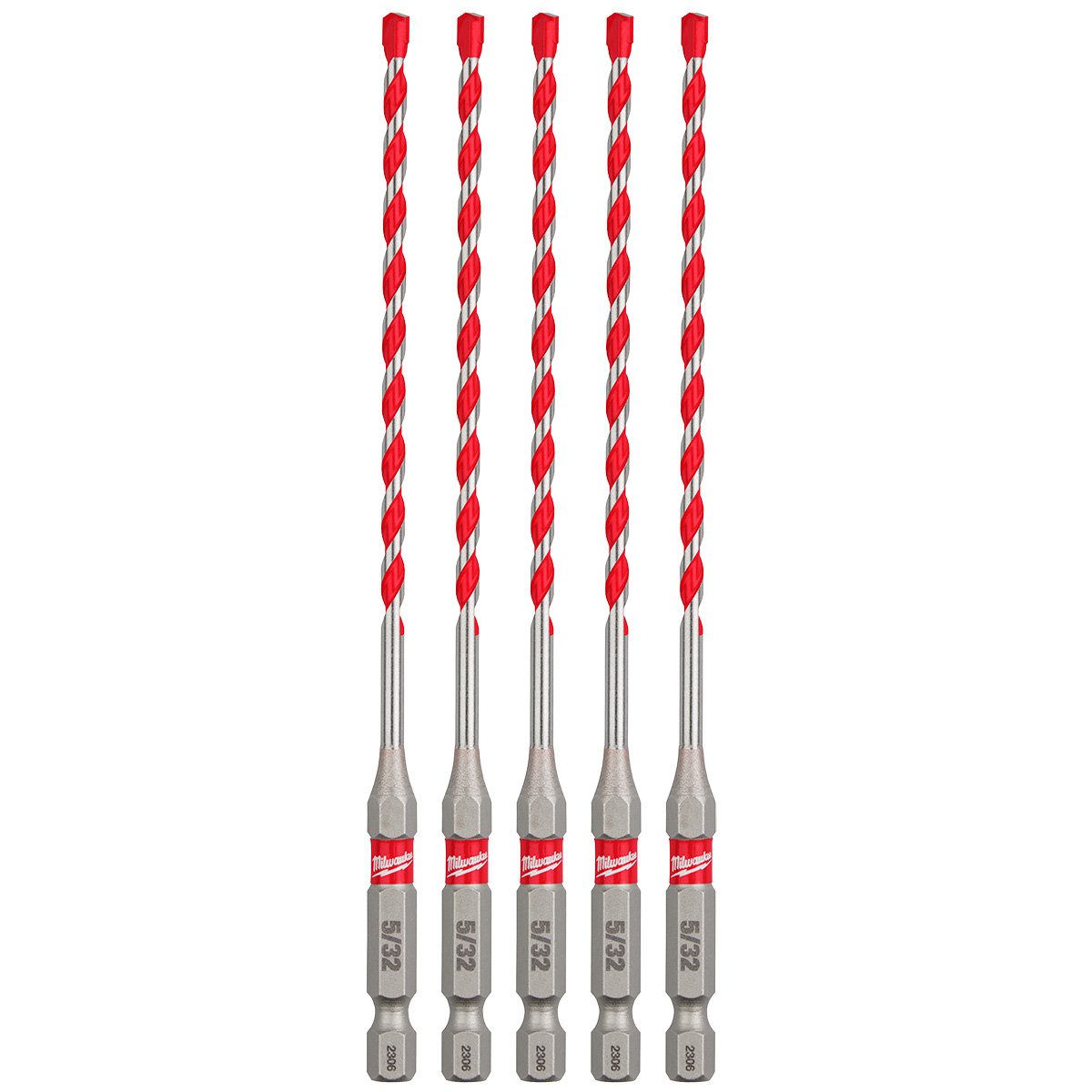 Milwaukee 48-20-9155 5/32" x 4" x 6" SHOCKWAVE Impact Duty™ Carbide Hammer Drill Bits - product view