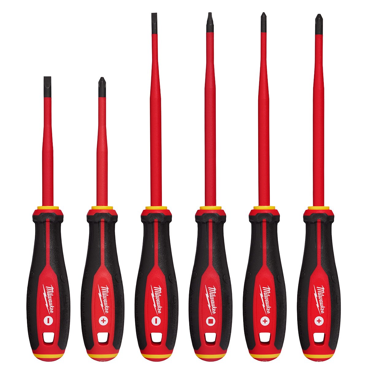 Milwaukee 48-22-2206 6pc 1000V Insulated Slim Tip Screwdriver Set - product view