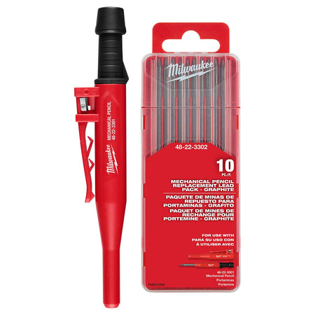 Milwaukee 48-22-3301 Mechanical Pencil with 10pc Graphite Lead Pack - kit contents