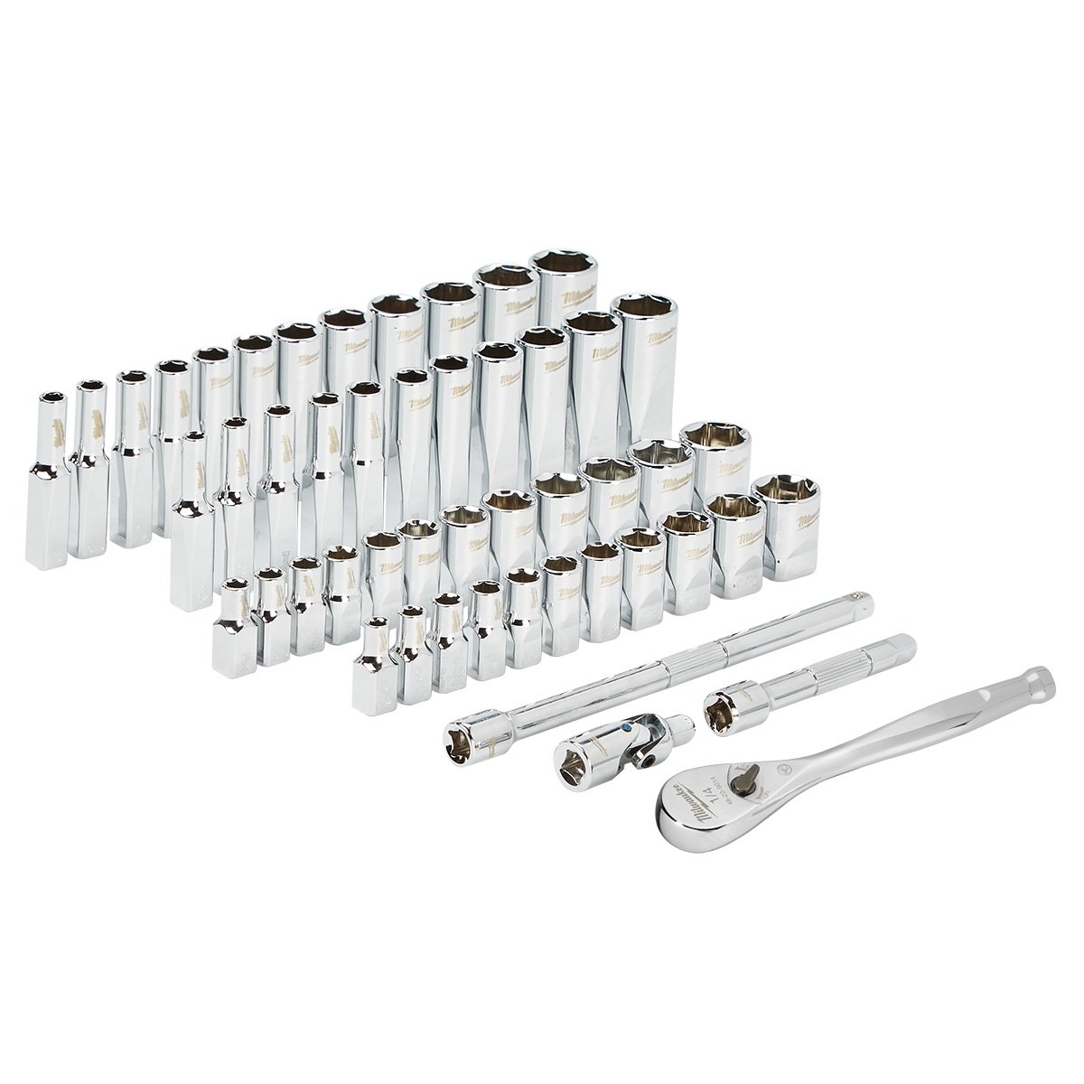 Milwaukee 48-22-9004 1/4 in. Drive 50 pc. Ratchet & Socket Set - SAE & Metric - product view
