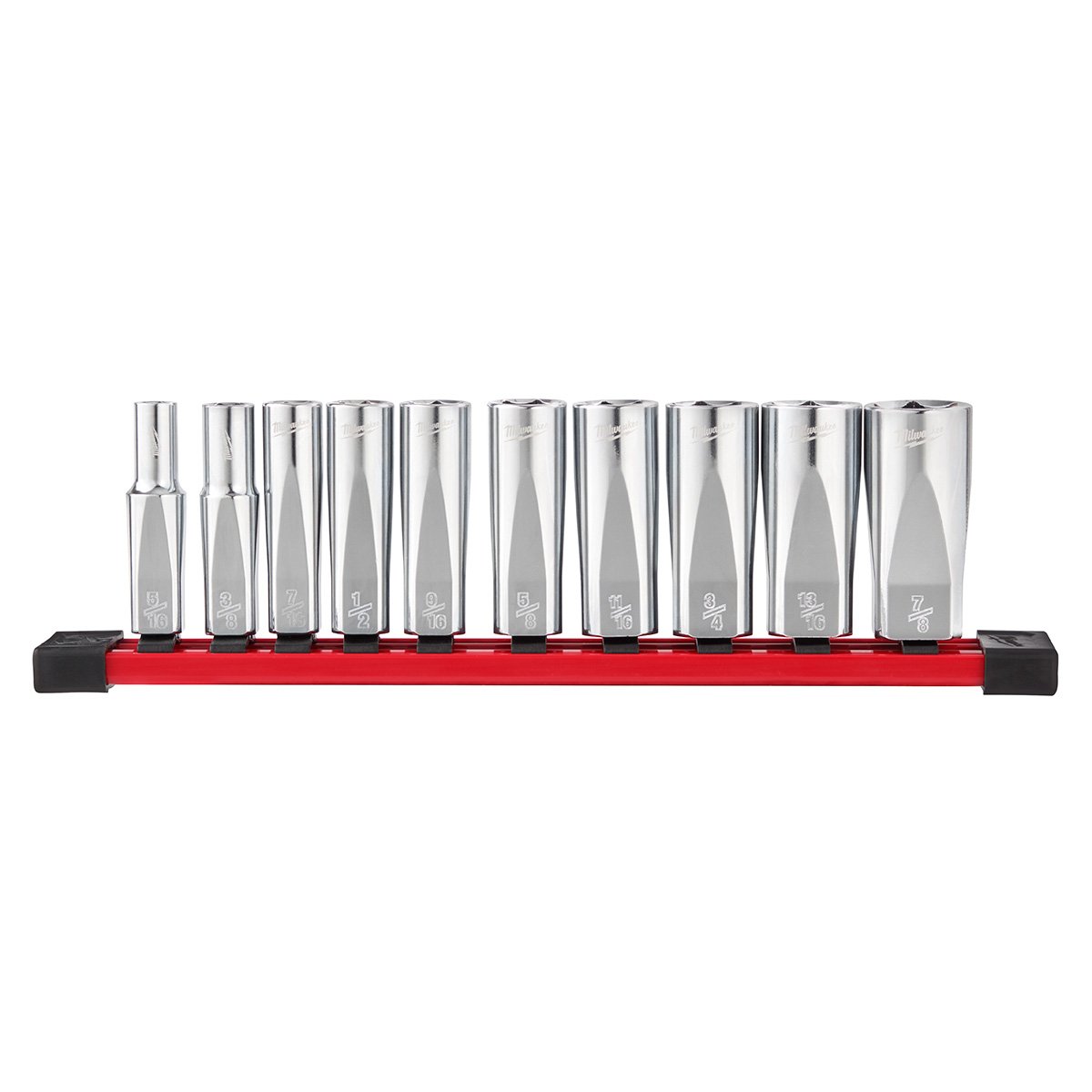 Milwaukee 48-22-9405 10pc 3/8 in. SAE Deep Well Sockets with FOUR FLAT™ Sides - product view