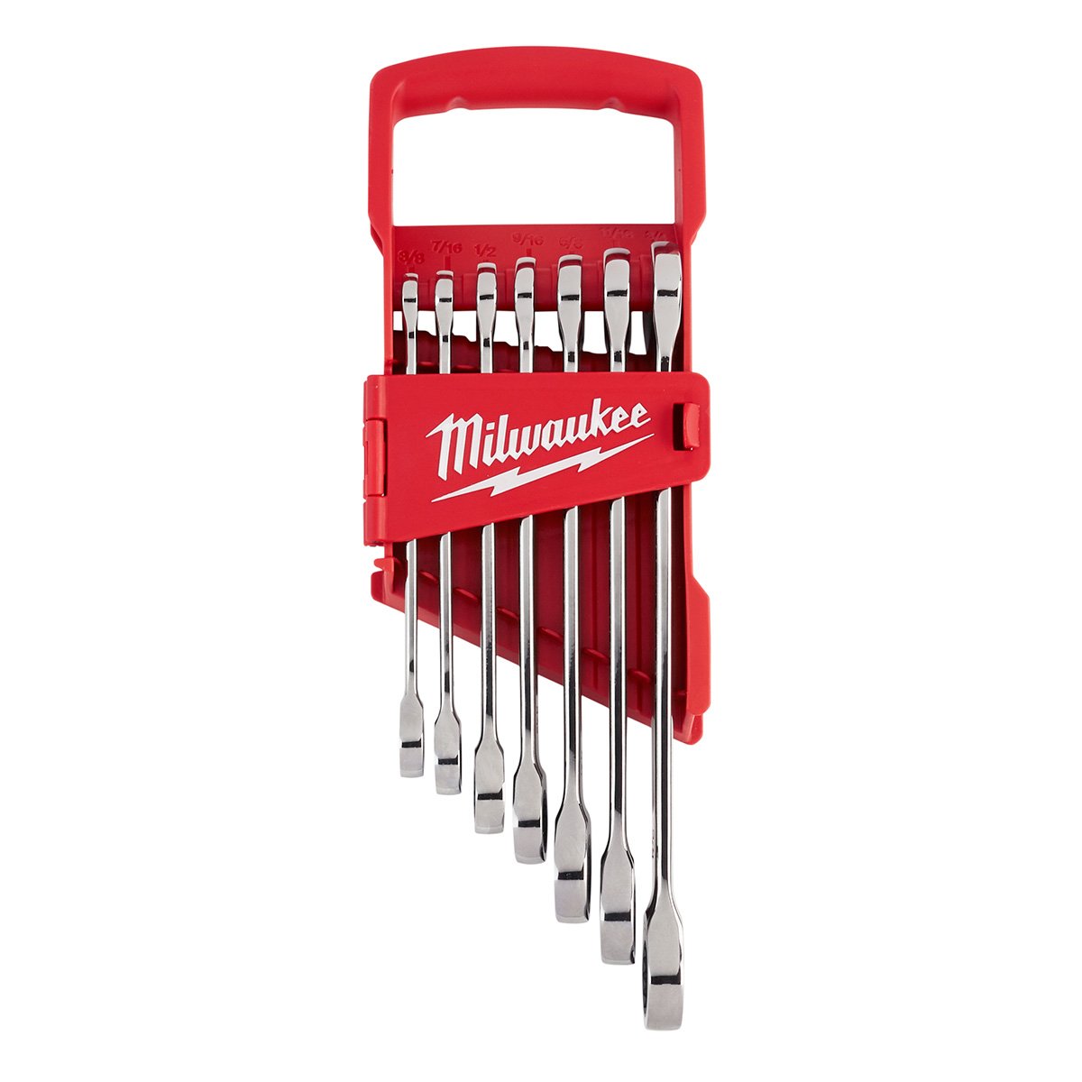 Milwaukee 48-22-9406 7pc Ratcheting Combination Wrench Set - SAE - product view