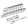 Milwaukee 48-22-9408 3/8 in. Drive 28 pc. Ratchet & Socket Set- SAE - product view