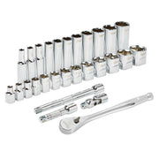 Milwaukee 48-22-9408 3/8 in. Drive 28 pc. Ratchet & Socket Set- SAE - product view