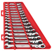 Milwaukee 48-22-9413 15pc SAE Flex Head Ratcheting Combination Wrench Set - product view
