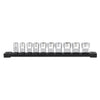 Milwaukee 48-22-9503 - 10-teilige 3/8-Zoll-Steckschlüsseleinsätze in Metrisch mit FOUR FLAT™-Seiten