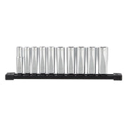 Milwaukee 48-22-9505 10pc 3/8 in. Metric Deep Well Sockets with FOUR FLAT™ Sides - product view