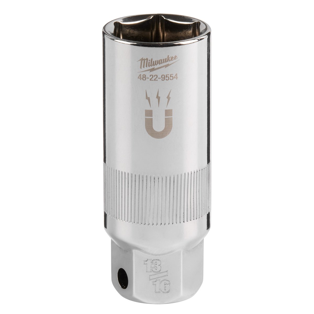 Milwaukee 48-22-9554 3/8" Drive 13/16" Magnetic Spark Plug Socket - product view