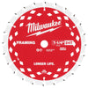 Milwaukee 48-40-0720 7-1/4 in. 24T Framing Circular Saw Blade - product view