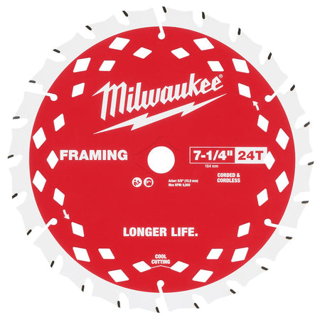 Milwaukee 48-40-0720 7-1/4 in. 24T Framing Circular Saw Blade - product view