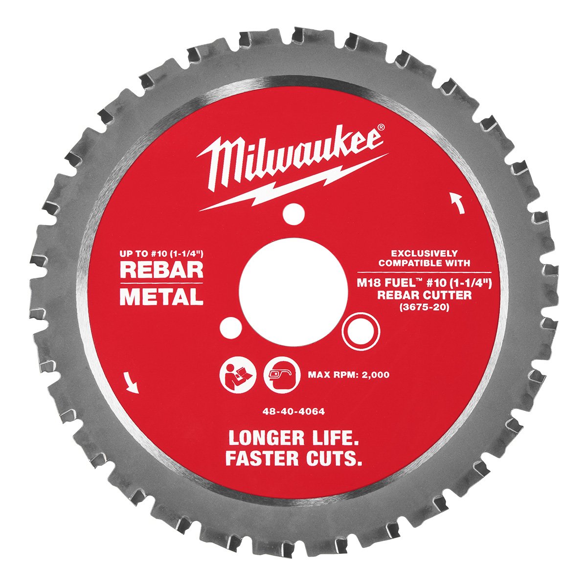 Milwaukee 48-40-4064 #10 (1-1/4”) Rebar Cutting Blade - product view