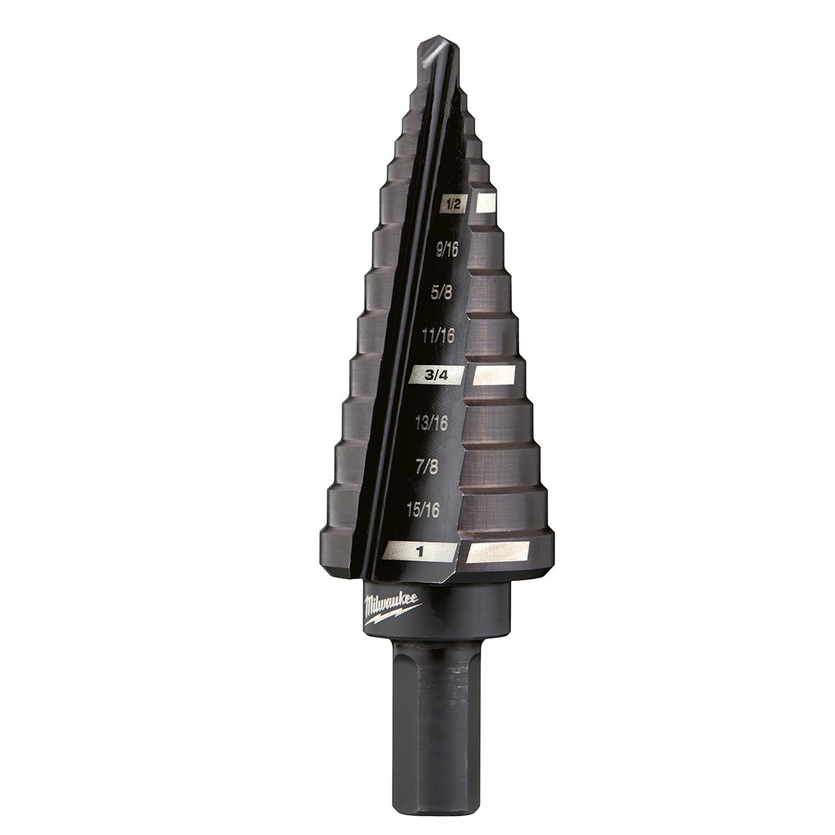 Milwaukee 48-89-9208 #8 Step Drill Bit, 1/2 in. - 1 in. x 1/16 in. - product view