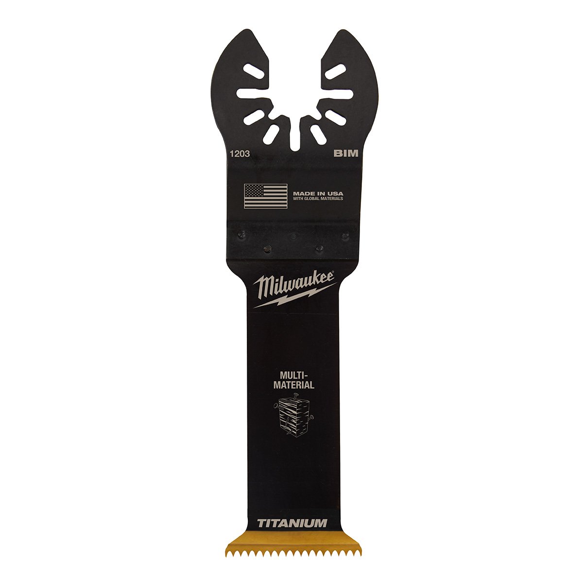 Milwaukee 49-25-1203 OPEN-LOK™ 1-1/4" TITANIUM CHARGED™ Bi-Metal Multi-Material Multi-Tool Blade - product view
