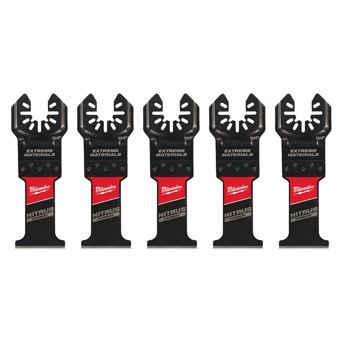 Milwaukee 49-25-1575 NITRUS CARBIDE™ Extreme Materials Universal Fit OPEN-LOK™ Multi-Tool Blade 5PK - product view
