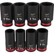 Milwaukee 49-66-7018 8PC SHOCKWAVE Impact Duty™ 3/4" Drive SAE Deep 6 Point Socket Set - product view