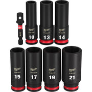 Milwaukee 49-66-7021 8PC SHOCKWAVE Impact Duty™ 3/8" Drive Metric Deep 6 Point Socket Set - product view