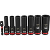 Milwaukee 49-66-7024 - Jeu de 8 douilles profondes à 6 pans SAE Shockwave Impact Duty™, entraînement 3/8 po