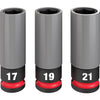 Milwaukee 49-66-7830 SHOCKWAVE Impact Duty™ 1/2 Drive Metric 3PC Lug Nut Wheel Socket Set - product view