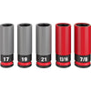 Milwaukee 49-66-7831 - SHOCKWAVE Impact Duty™ 1/2 Drive SAE & Metric 5PC Lug Nut Wheel Socket Set