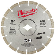Milwaukee 49-93-7025 9 in. Diamond Premium Segmented Blade - product view