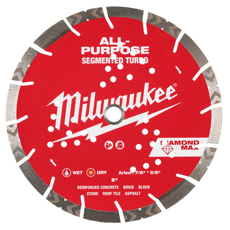 Milwaukee 49-93-7125 9 in. Diamond Universal Segmented Blade - product view