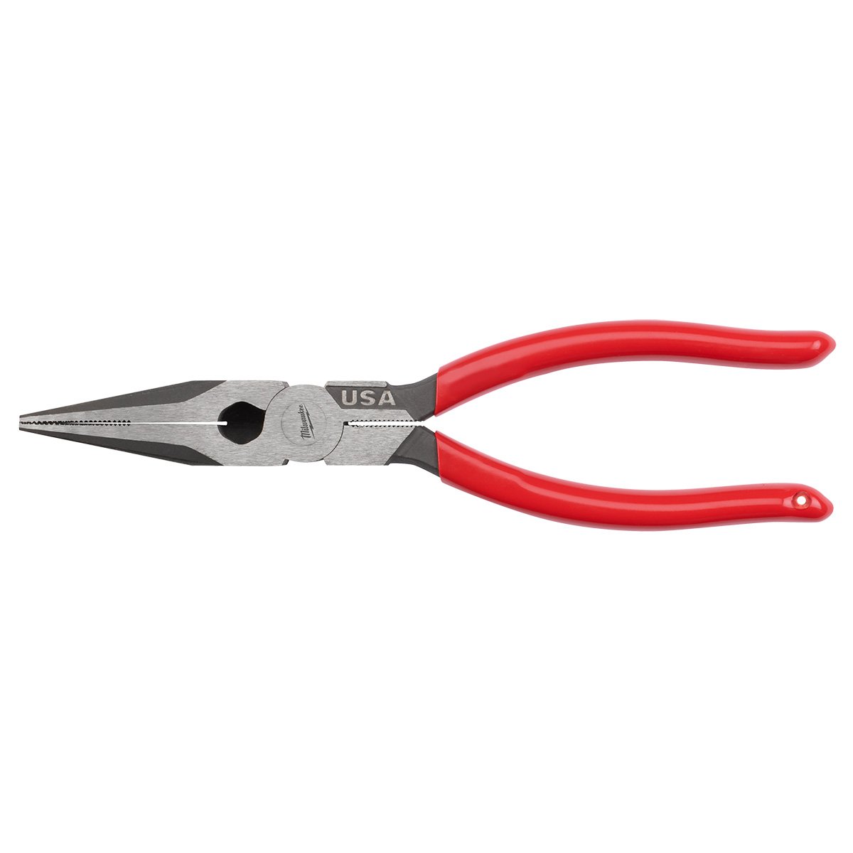 Milwaukee MT505 8" Long Nose Dipped Grip Pliers (USA) - product view