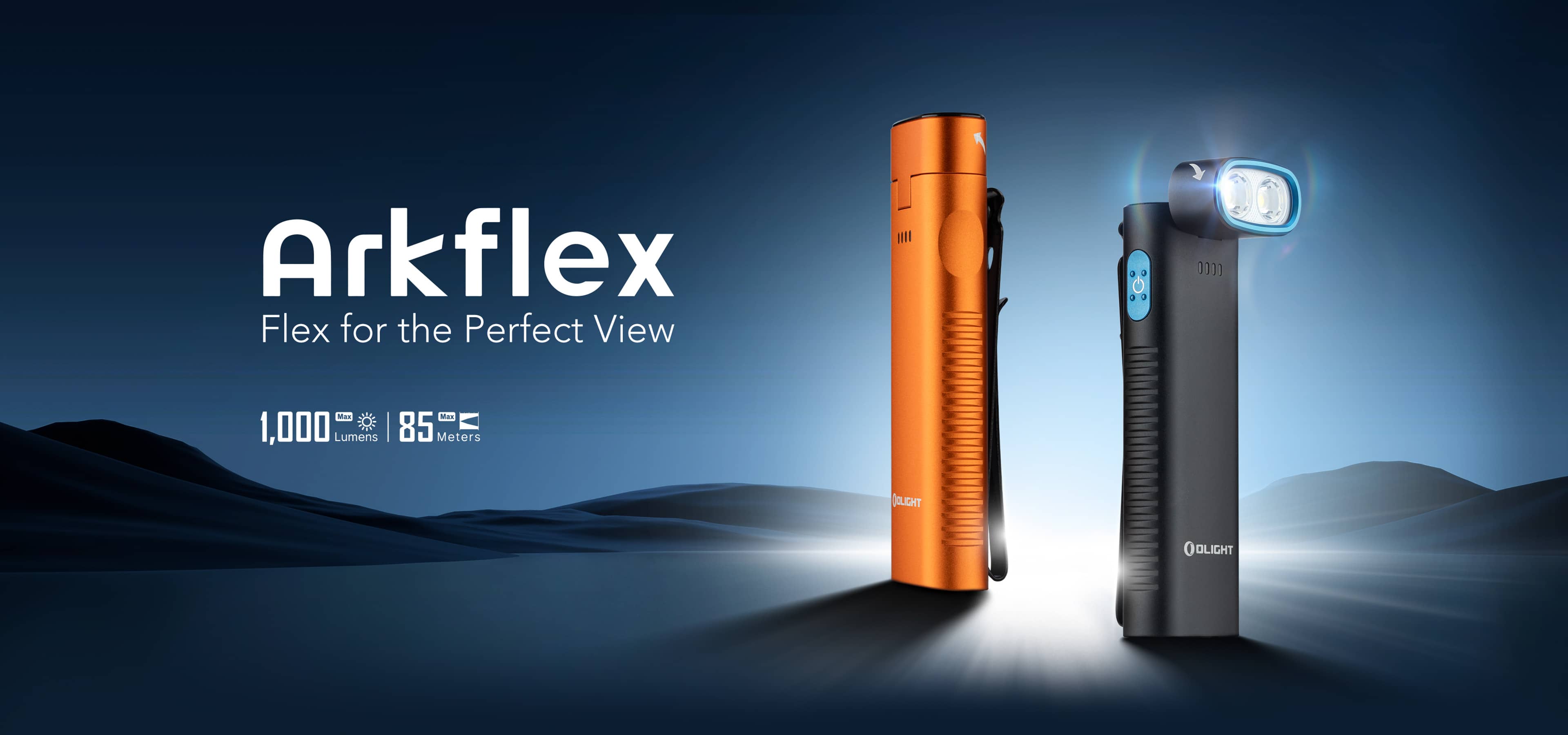 Olight Arkflex verstellbare Taschenlampe mit rechtem Winkel