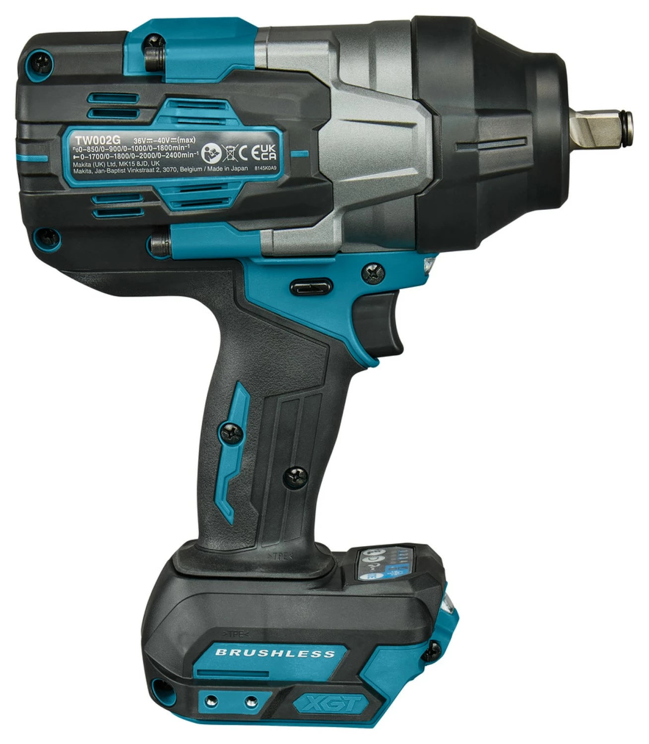 Makita TW002GZ 40V Max XGT Brushless 1/2" Square Drive High Torque Impact Wrench - Bare Tool