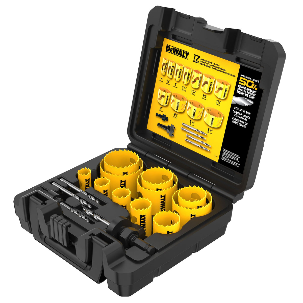 DEWALT D180005 Hole Saw Kit, 14-Piece - product view