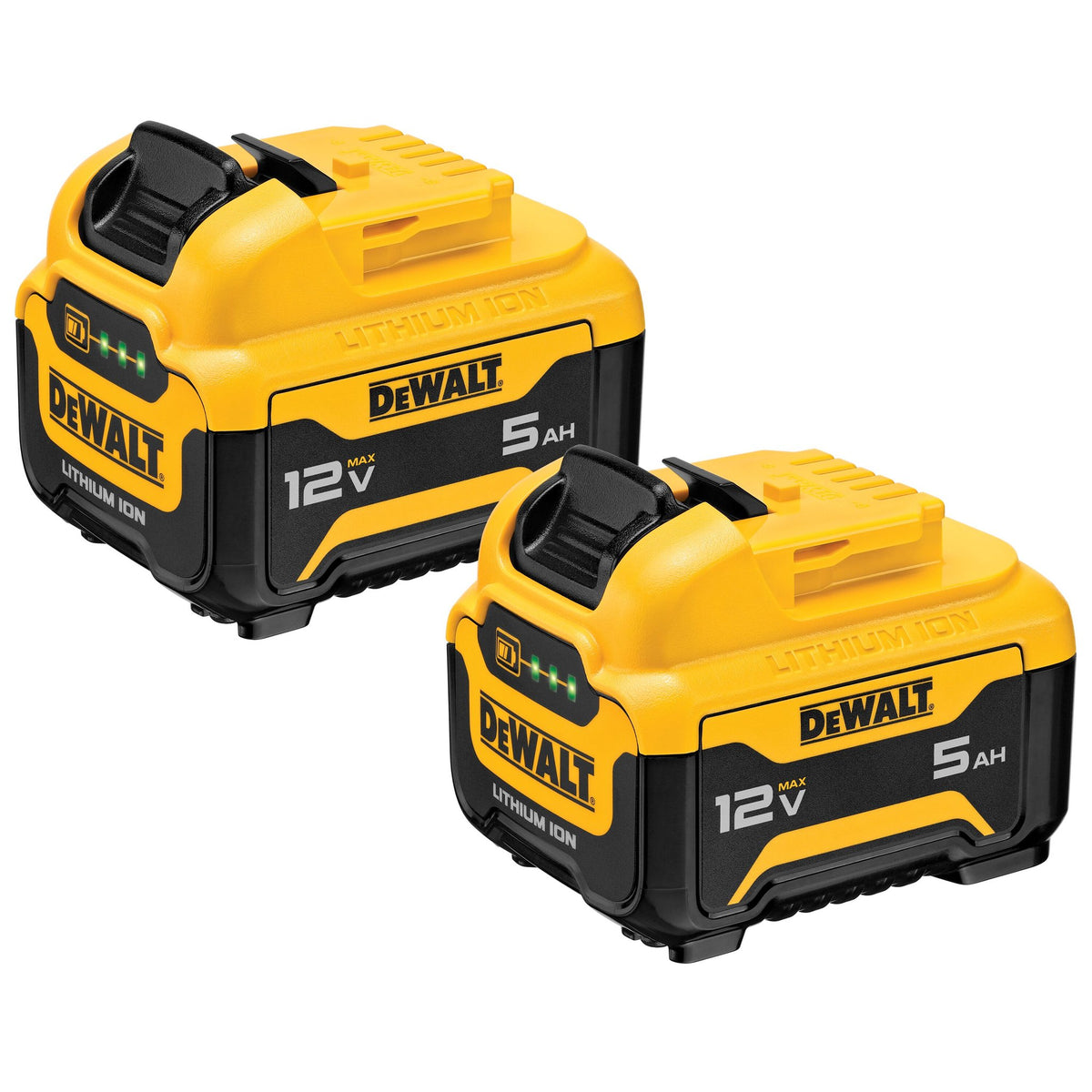 DEWALT DCB126-2 12V MAX* 5.0AH LITHIUM ION BATTERY 2 Pack - product view