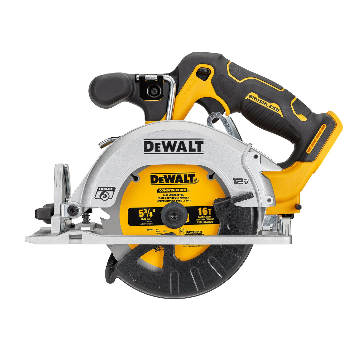 DEWALT DCS512B XTREME™ 12V MAX* 5-3/8 IN. BRUSHLESS CORDLESS CIRCULAR SAW (TOOL ONLY) - product view
