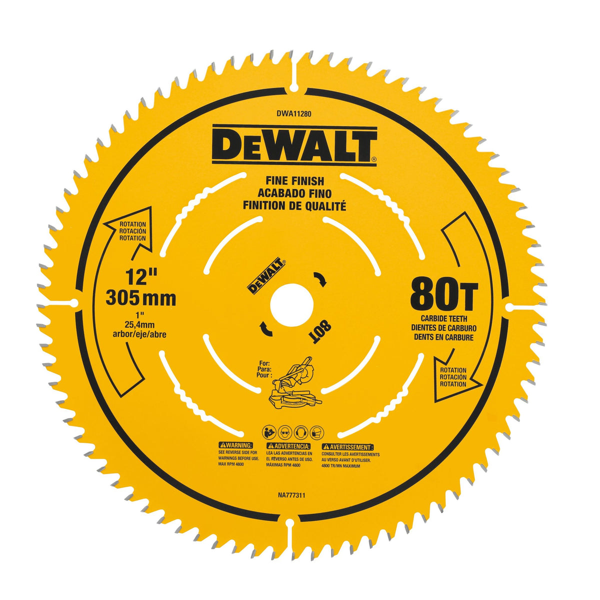 DEWALT DWA112CMB3 12 In Carbide Circular Saw Blade (3 Pack) - product view