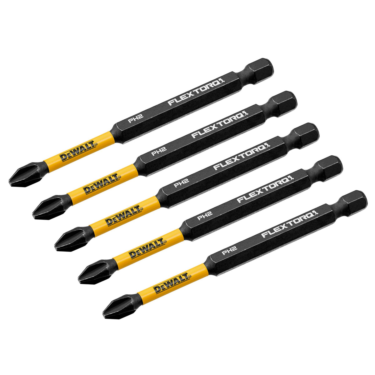 DEWALT DWAF3PH2IR5 3.5In Phillips #2 Flextorq 5Pk - product view