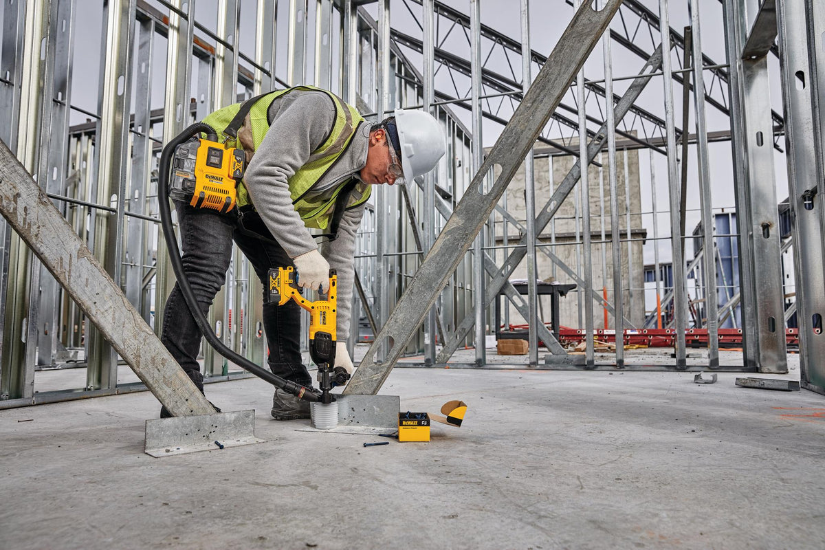 DEWALT DWH200D SDS+ Rotary Hammer Dust Exctraction Cup Set - in use