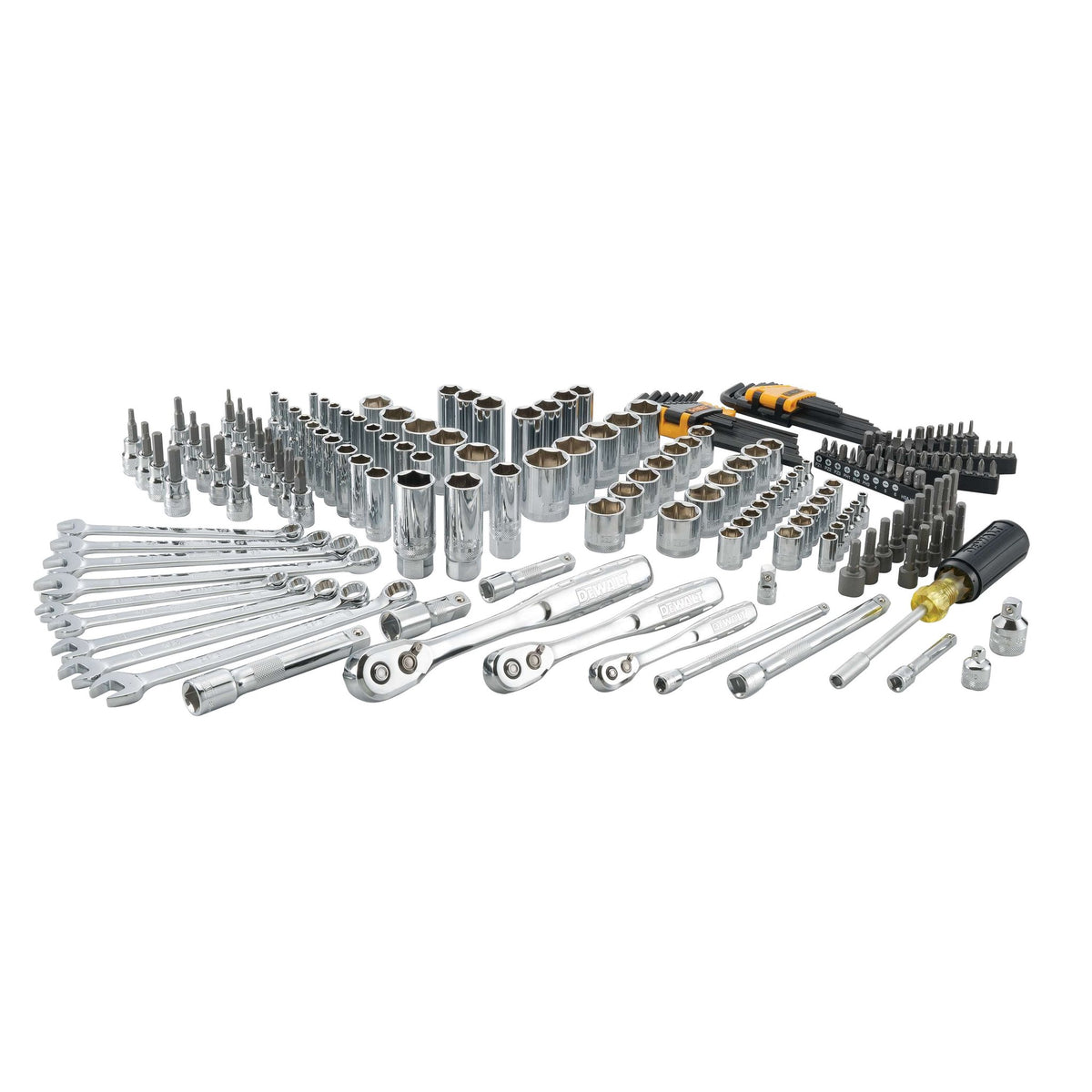 DEWALT DWMT75000 Drive Socket Set For Mechanics, 200-Piece, 1/4" & 3/8" & 1/2" Drive, Mm/SAE - product view