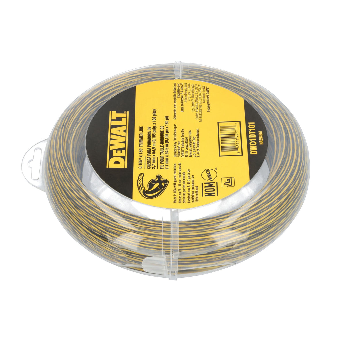 DEWALT DWO1DT101 0.105 in. X 180 ft. Trimmer Line - product view