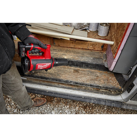 Milwaukee 0852-20 M12 COMPACT SPOT BLOWER - TOOL ONLY - in use