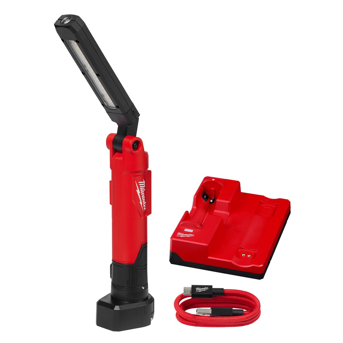 Milwaukee 2128-22 REDLITHIUM™ USB Stick Light W/ Magnet & Charging Dock - kit contents
