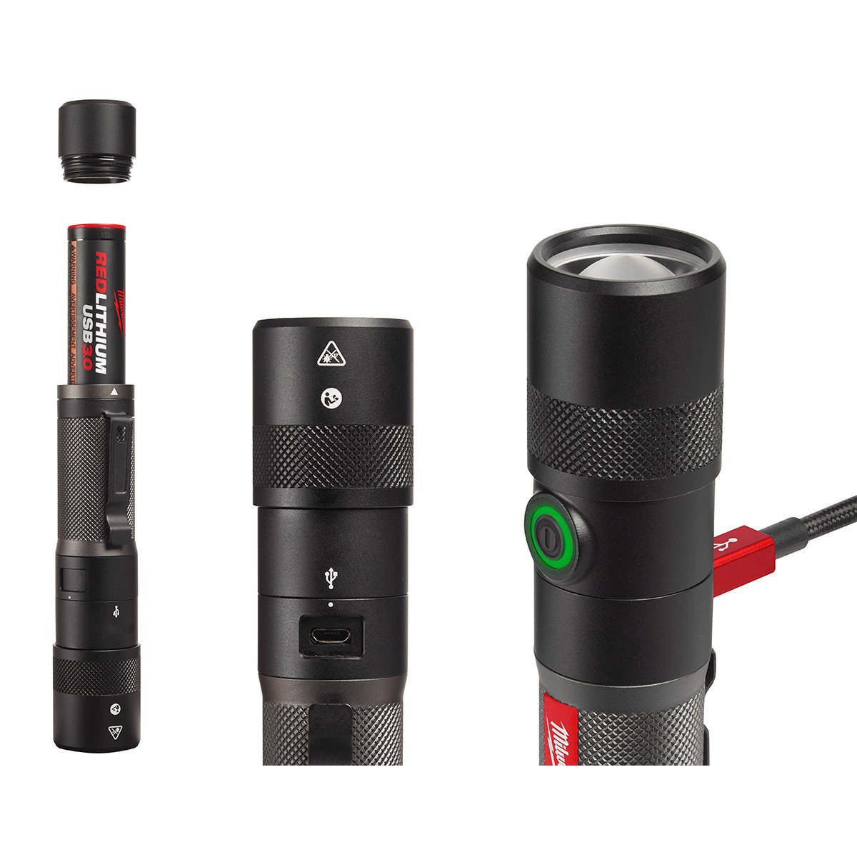 Milwaukee 2161-21 REDLITHIUM™ USB 1100L Twist Focus Flashlight - product view