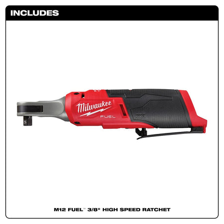 Milwaukee 2567-20 M12 FUEL™ 3/8" High Speed Ratchet - feature callout
