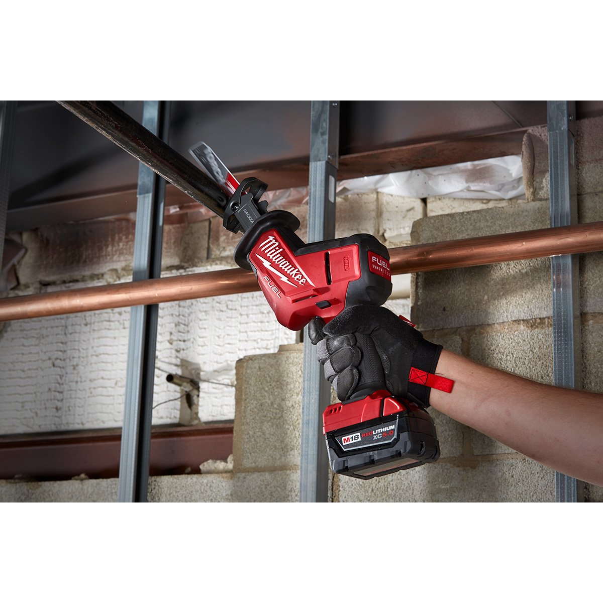 Milwaukee 2719-20 M18 FUEL™ HACKZALL® Reciprocating Saw - in use