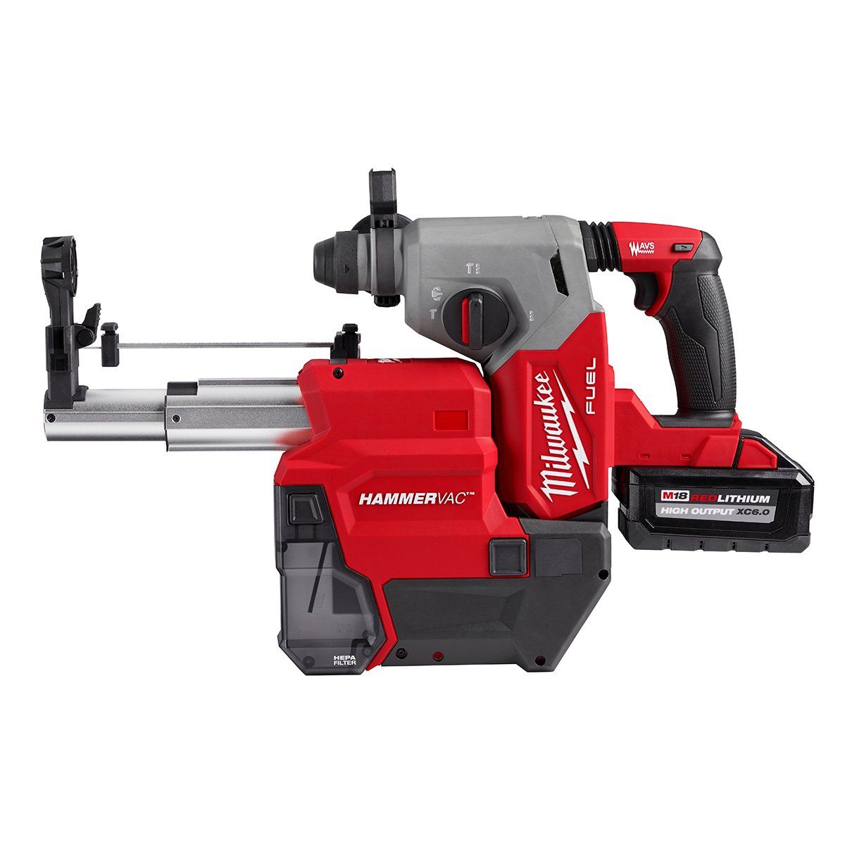 Milwaukee 2912-22DE M18 FUEL™ 1 in SDS Plus Rotary Hammer with Dust Extractor Kit - product view