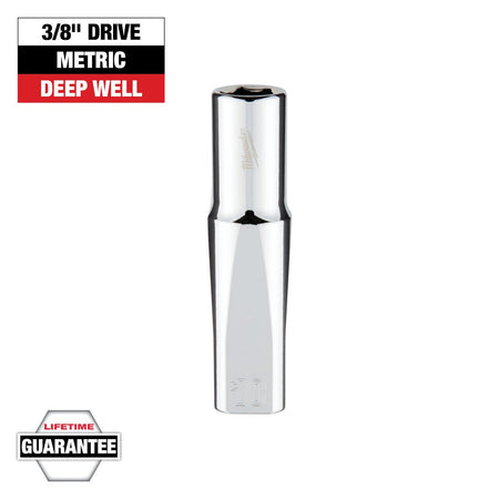 Milwaukee 45-34-0010 3/8 in. Drive 10mm Metric 6-Point Deep Socket - feature callout
