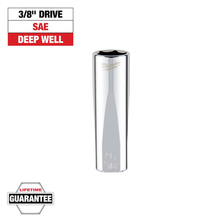 Milwaukee 45-34-5625 3/8 in. Drive 9/16 in. SAE 6-Point Deep Socket - feature callout