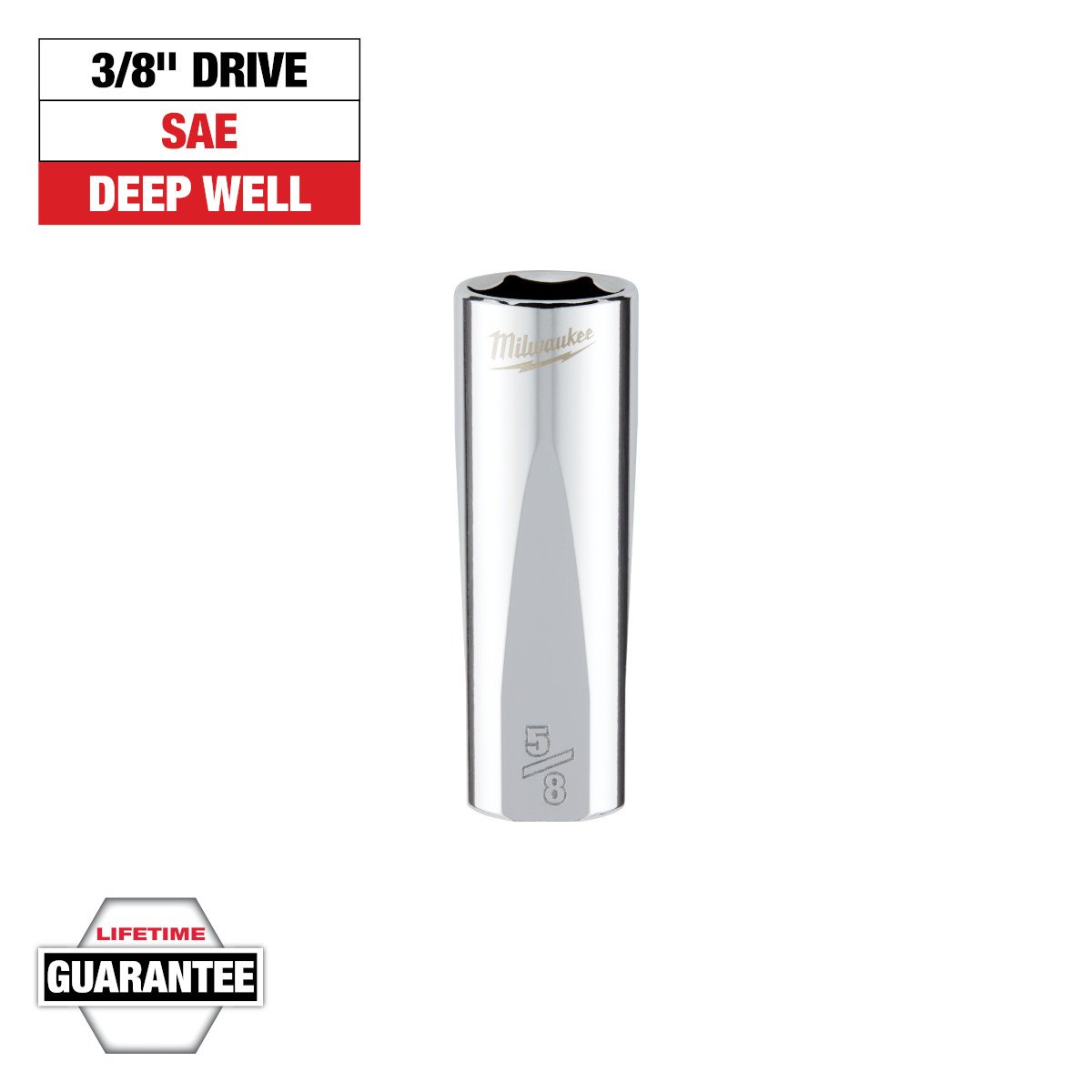 Milwaukee 45-34-6250 3/8 in. Drive 5/8 in. SAE 6-Point Deep Socket - feature callout